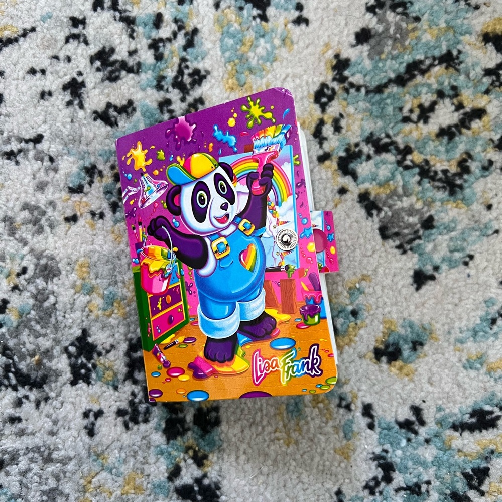 Lisa Frank panda painter notebook like new